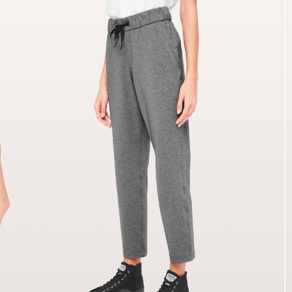 Lululemon 6 On The Fly Ankle Pants Heather‎ Grey Charcoal Minimal Travel Outdoor